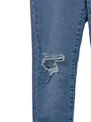 Vorschaubild 2 von Damen Jeans Skinny Fit W26/34 High Waist Ripped Blau Casual
