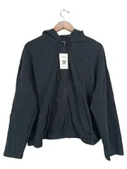 Vorschaubild 1 von Damen Sweatjacke Kapuzenjacke Reißverschluss Schwarz Gr. 42;XL