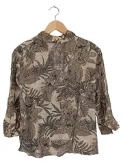 Vorschaubild 2 von Bluse Damen 40/M Beige Floral Klassisch Elegant