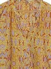 Vorschaubild 3 von Damen Bluse Langarm Print Mehrfarbig Gr. L Bohemian