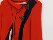 Vorschaubild 2 von Damen Strickjacke Modern Rot Gr. 40/L Baumwolle Polyacryl