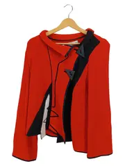 Vorschaubild 1 von Damen Strickjacke Modern Rot Gr. 40/L Baumwolle Polyacryl