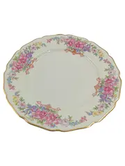 Vorschaubild 1 von Ivory Essteller Blumenmuster Goldrand Porzellan 19 cm Germany