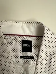 Vorschaubild 2 von Herren Business Hemd Langarm Punktmuster Weiß Gr. M/L