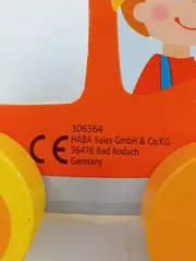 Vorschaubild 2 von Spielzeugauto Holz Orange Modell 306364 Kinderfahrzeug 10cm