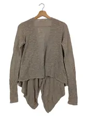 Vorschaubild 2 von Strickjacke Damen Braun Gr. S/36 Casual Bohemian Vintage Rippstrick