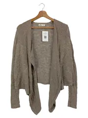 Vorschaubild 1 von Strickjacke Damen Braun Gr. S/36 Casual Bohemian Vintage Rippstrick