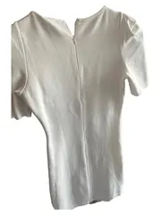 Vorschaubild 3 von Damen Kleid Weiß Gr. 36 Kettenbesatz Kragen Kurzarm Elegant