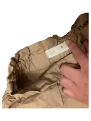 Vorschaubild 2 von Kinder Mädchen Stoffhose Shorts Beige Gr. 128 Paperbag