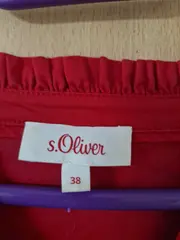 Vorschaubild 3 von Freizeitkleid Damen Gr. 36/S Rot Stufenkleid Tunika Rüschen