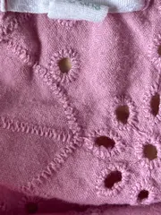 Vorschaubild 4 von Sommerkleid Mädchen Gr. 140 Rosa Lochmuster Baumwolle