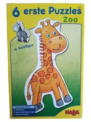 Vorschaubild 1 von 6 erste Puzzles Zoo mit Holzfigur Kinderpuzzle ab 2 Jahren