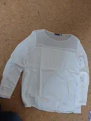 Vorschaubild 3 von Damen Bluse Gr. 42 XL Weiß Baumwolle Casual