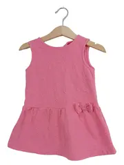 Vorschaubild 1 von Kinder Kleid Gr. 92 Pink Blumen Rüschen Freizeit Sommer Minikleid