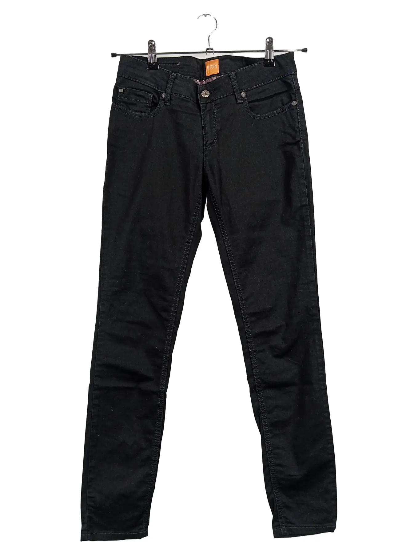 HUGO BOSS Damen Jeans Hose Slim Fit Schwarz Gr. 28/34