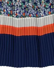 Vorschaubild 3 von Damen Faltenrock Blumenmuster Midirock Gr. XL Mehrfarbig