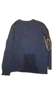 Vorschaubild 3 von Herren Pullover Gr. L Blau V-Ausschnitt 100% Baumwolle