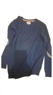 Vorschaubild 1 von Herren Pullover Gr. L Blau V-Ausschnitt 100% Baumwolle