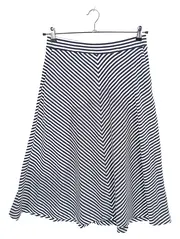 Vorschaubild 1 von Damen Rock Midirock Gr. M/38 Blau Weiß Gestreift Maritim