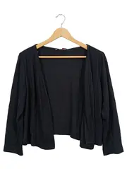 Vorschaubild 1 von Damen Bolero Strickjacke Schwarz Gr. 40/L Basic Cardigan