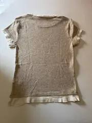 Vorschaubild 2 von Damen T-Shirt Gr. 40/L Beige Casual Kurzarm Shirt