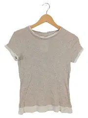 Vorschaubild 1 von Damen T-Shirt Gr. 40/L Beige Casual Kurzarm Shirt