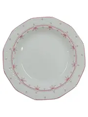 Vorschaubild 1 von Kuchenteller 19 cm Porzellan Weiß Schleifenmuster Klassisch