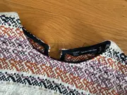 Vorschaubild 4 von Damen Pullover Gr. 38/M Beige Ethno Bohemian Quasten 3/4-Arm