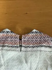 Vorschaubild 3 von Damen Pullover Gr. 38/M Beige Ethno Bohemian Quasten 3/4-Arm