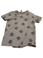 Vorschaubild 1 von Jungen T-Shirt Casual Grau Gr. 116 Baumwolle Print Kurzarm