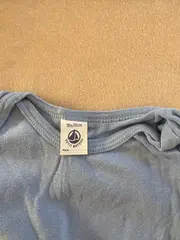 Vorschaubild 3 von Baby Body Baumwolle Rippstrick Blau Gr. 80 Kurzarm