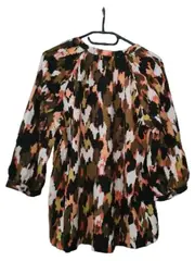Vorschaubild 2 von Damen Bluse Gr. 38 Viskose Abstrakt Mehrfarbig 3/4-Arm