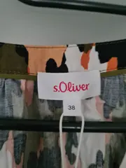 Vorschaubild 3 von Damen Bluse Gr. 38 Viskose Abstrakt Mehrfarbig 3/4-Arm