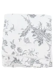 Vorschaubild 1 von Kopfkissenbezug Grau Blumenmuster Elegant Vintage Baumwolle