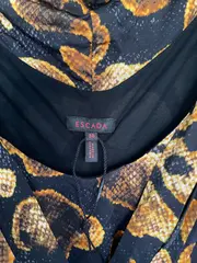 Vorschaubild 5 von Wickelkleid Damen Gr. 38 Animal Print Braun Schwarz Elegant