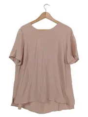 Vorschaubild 2 von Hemdbluse Damen Rosa Elegant Kurzarm Gr. 44 XXL