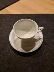 Vorschaubild 2 von Classic Tasse Untertasse 2tlg Porzellan Weiß 8cm