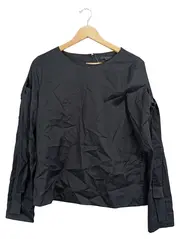 Vorschaubild 1 von Damen Langarmshirt Gr. 38;M Schwarz Minimalistisch