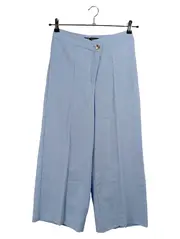 Vorschaubild 1 von Damen Culotte Stoffhose Hellblau Gr. S 36 Wide Leg elegant