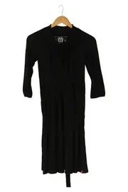 Vorschaubild 1 von Damen Freizeitkleid Schwarz Gr. 42/XL Elegant Viskose Midikleid