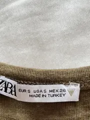 Vorschaubild 5 von Damen T-Shirt Gr. 36/S Oliv Gerippt Kurzarm Basic