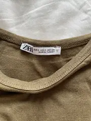 Vorschaubild 3 von Damen T-Shirt Gr. 36/S Oliv Gerippt Kurzarm Basic