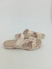 Vorschaubild 2 von CAMO Sandalen Damen Gr. 38 Beige Feminin mit Blumenapplikationen
