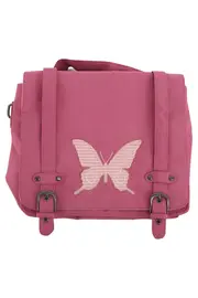 Vorschaubild 1 von Umhängetasche Damen Rosa Schmetterling Applikation Stoff Casual