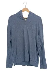 Vorschaubild 1 von Herren Kapuzenpullover Hoodie Henley Gr. 54/XXL Blau Meliert