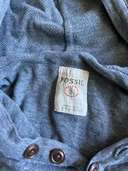 Vorschaubild 4 von Herren Kapuzenpullover Hoodie Henley Gr. 54/XXL Blau Meliert