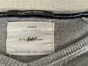 Vorschaubild 3 von Pullover Jungen Gr. 164 Grau V-Ausschnitt Casual Strickpullover