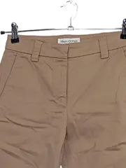 Vorschaubild 4 von Damen Stoffhose Beige Gr. 34 Casual Uni Baumwolle