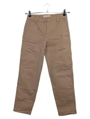 Vorschaubild 1 von Damen Stoffhose Beige Gr. 34 Casual Uni Baumwolle
