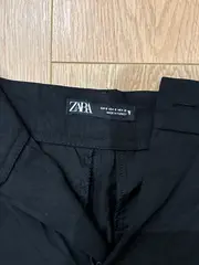 Vorschaubild 4 von Damen Stoffhose Weites Bein Schwarz High Waist Gr. S/36